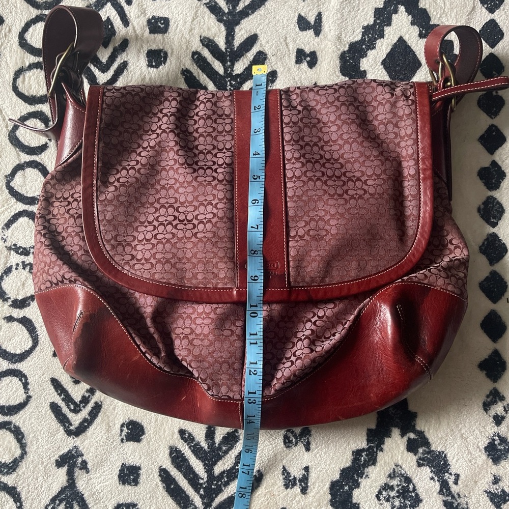 Coach Maroon and Burgundy Crossbody Bag - Picture 5 of 8